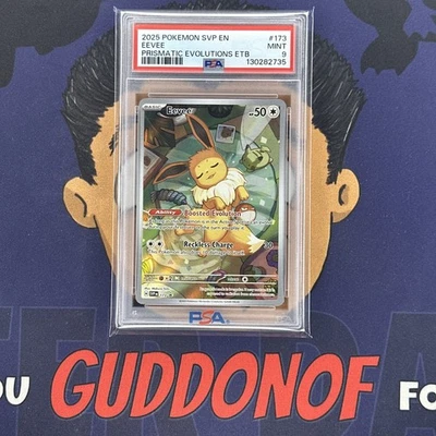 PSA 9 MINT 2025 Pokemon Prismatic Evolutions EEVEE #173 Elite Trainer Box Promo - Image 1 of 3