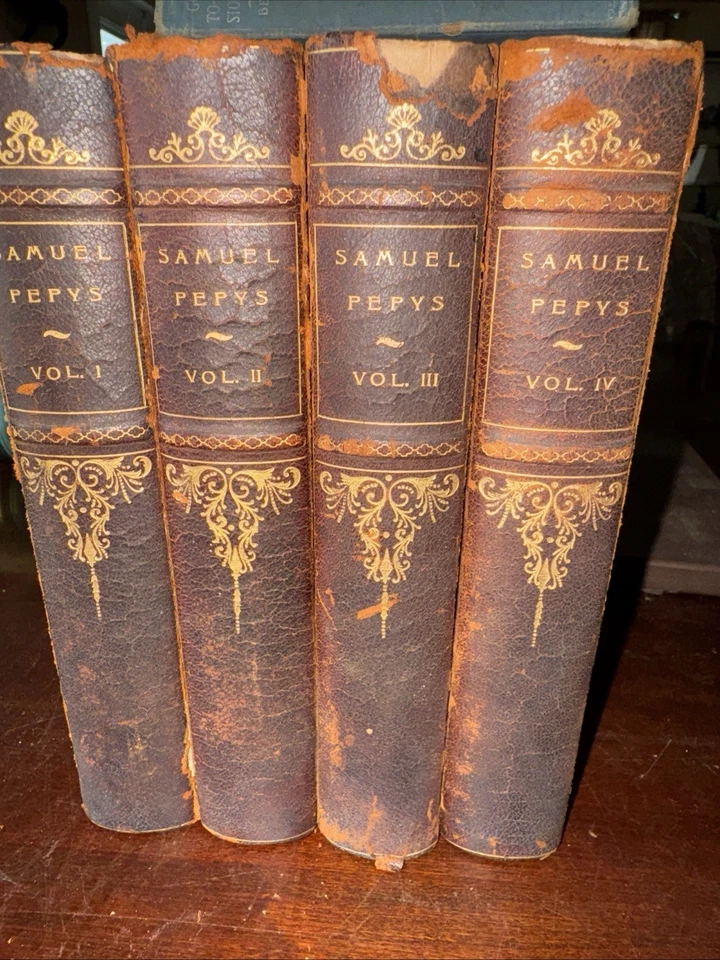 Rare Diary and Correspondence of Samuel Pepys 1659~1669 4 Volumes Published 1920 Foto 1 de 4