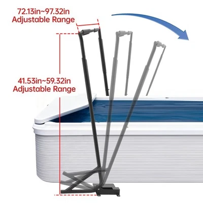 Elevador de cubierta de bañera de hidromasaje ajustable H42-60" L72-97" sistema de eliminación de elevación de cubierta de spa Foto 1 de 4