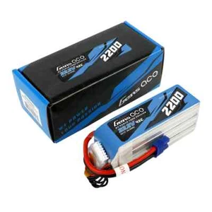 Gens Ace 6s 22.2v 2200 mAh 45c Lipo Battery W/ EC3 For Rc Helicopter / Airplane - Picture 1 of 5