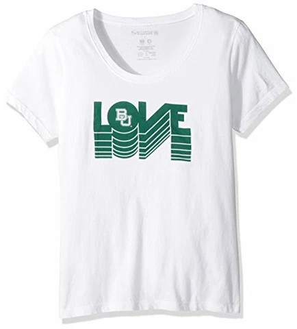 Alma Mater NCAA Baylor Bears Women's Organic Seaweed Ink Short Sleeve Scoop Neck Cover