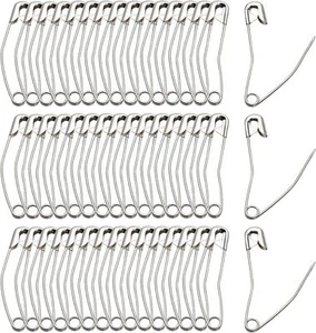 100Pcs Curved Safety Pins Size 3, 2" / 50mm Quilting Basting Pins, Bent Safet... - Picture 1 of 2