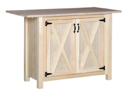 NUEVO AMISH Pino Macizo Sin Acabar | Puerta de Granero Isla | ¡Casa de Campo Moderna! Foto 1 de 2