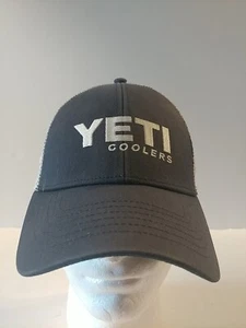 Yeti Coolers Baseball Cap Hat Gray White Adjustable Snapback Mesh Trucker - Picture 1 of 14