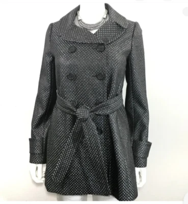 Casaco social J Crew jaqueta 10 preto cinza Gunmetal tweed casaco com cinto $258 - Imagem 1 de 4