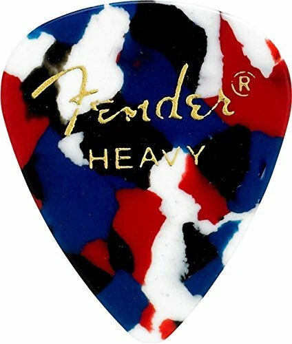 Fender 351 Classic Celluloid Guitar Picks - CONFETTI, HEAVY - 12-Pack (1 Dozen) - Image 1 of 1