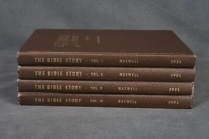 The Bible Story Volumes 7-10 Arthur S. Maxwell Hardcover 1956-1957 - Picture 1 of 11