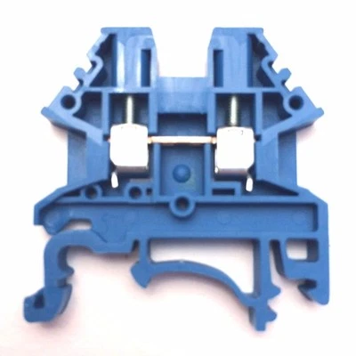 DIN Rail Terminal Blocks 10 Quantity DK2.5N-BL Blue Dinkle 12 AWG Gauge 20A 600V - Image 1 of 3