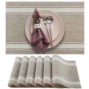 More Dcor Dining Table Placemats Washable Heatresistant Pvc Vinyl Table Mats For - Picture 1 of 4