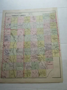 1885 COLBY'S MAINE ATLAS, ANTIKE KARTE, HOLZLÄNDER NR.4 - Bild 1 von 2