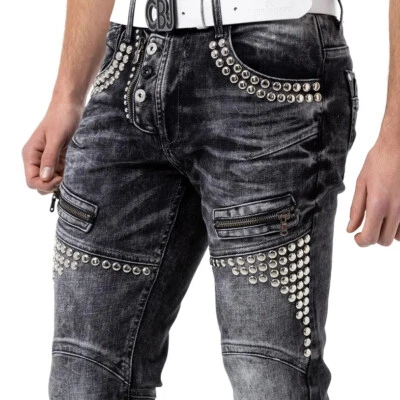 CIPO & BAXX PUEBLA HOMBRE JEANS DENIM PUNTO GRUESO CORTE RECTO TALLAS VERDADERAS CD732 Foto 1 de 4