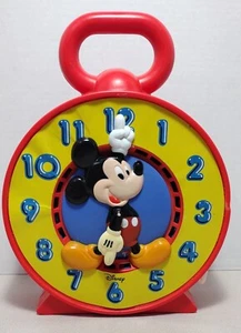 Vtg Disney Mattel Mickey Mouse See-N-Say Clock Pull String ©1981 Mexico - Picture 1 of 7
