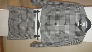 H&M 2025 black/white check blazer & skirt set size 10/M £57.99 - Picture 1 of 4
