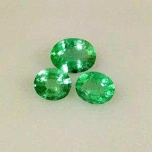 1.59ct Natural Ethiopian Emerald oval beautiful 3pc set for earring and pendant - Picture 1 of 3