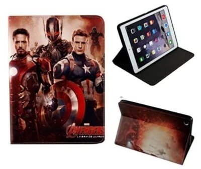 For iPad Pro 9.7 - iPad 9.7 - iPad Air 1-2 Captain America Iron Man Case Cover - Image 1 of 4