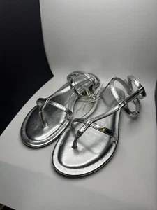 Womens Sandals Double Thong Ankle Strap Metallic A New Day New In Box - Picture 1 of 3