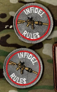 ISAF AFSOC TACP JTAC CCT FOWARD COMBAT CONTROL CCT vêlkrö 2" 2-PC: INFIDEL RULES - Picture 1 of 13