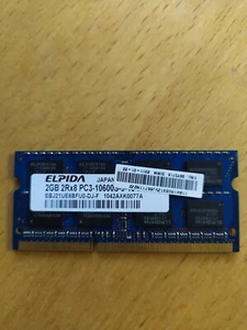 Elpida RAM 2GB EBJ21UE8BFU0-DJ-F DDR3-1333 PC3-10600 204 pin - Picture 1 of 2