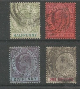GIBRALTAR 1903 values to 1/- used - Picture 1 of 1