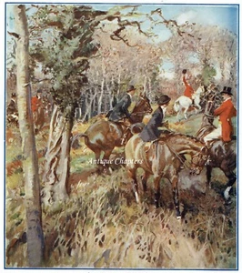 A Sussex Cover Crawley And Horsham Hunt Gilbert Holiday 1923 Print L998 - Picture 1 of 2