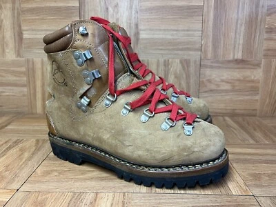 De colección🔥 Talla 8 - LOWA Botas de Montañismo Marrón Sillín Cuero Hechas en Alemania Foto 1 de 4