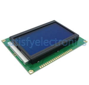 5V 12864 LCD Display Module 128x64 Dots Graphic Matrix LCD Blue Backlight - Picture 1 of 3
