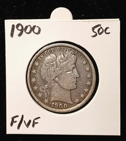 1900 Barber Half Dollar Cover