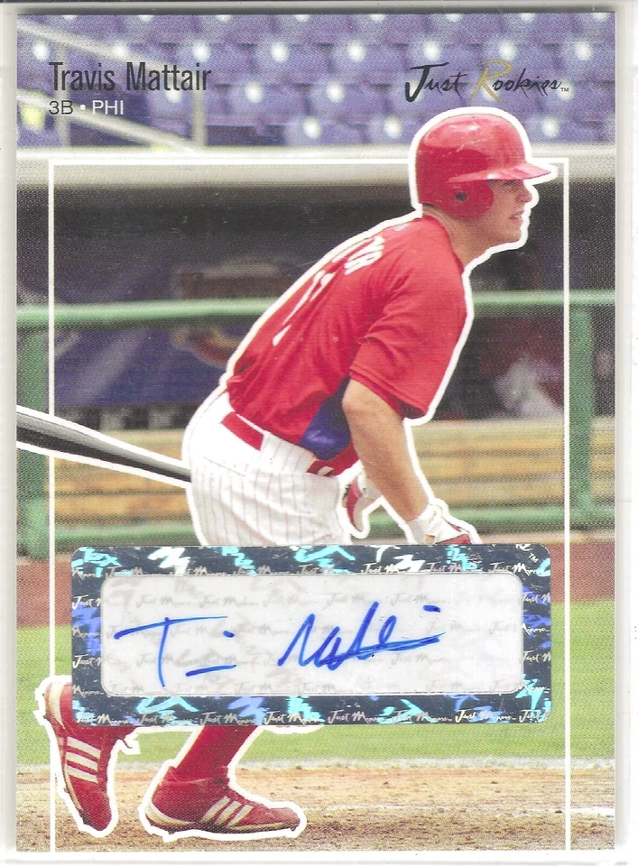 Travis Mattair Auto - Signed Autograph 2007 Just Rookies Autographs #38 Phillies - Image 1 of 1