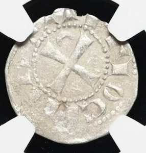 CRUSADERS Antioch Bohemond IV 1202-1232 AD, Denier Knights Templar Coin, NGC XF - Picture 1 of 5