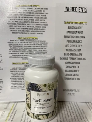 Zeolite PurCleanse de Rainforest Remedies una ayuda completa de desintoxicación Foto 1 de 4