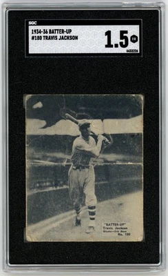 1934-36 Batter-Up #180 Travis Jackson Giants SGC 1.5 Rare & Well Centered - Image 1 of 2