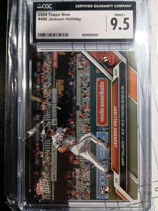 Jackson Holliday 2024 Topps Now 1st HR Grand Slam RC Orioles #498 CGC 9,5  - Foto 1 di 6