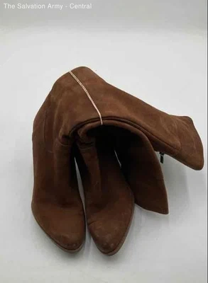 Franco Sarto Womens Brown Suede Almond Toe Wedge Heel Booties Size 11.5 - image 1 of 4