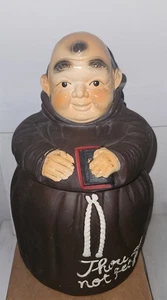 Vintage Mönch Keksdose "Du sollst nicht fett werden" Lego Japan - Bild 1 von 9