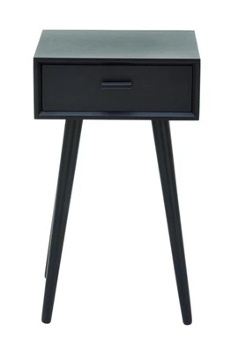 Mesa auxiliar de madera con cajón individual, mesa auxiliar 16" x 13" x 28... Foto 1 de 4