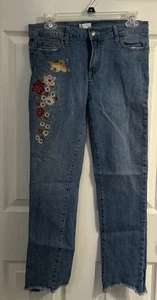 C+J Collection Embroidered Jeans Womens Size 32 - Picture 1 of 9