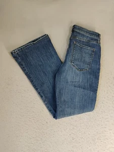 Pantalones de mezclilla para mujer Banana Republic 28 6 azul curvilíneo calce ajustado acampanados tiro alto lisos - Imagen 1 de 14