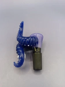 Handmade Blue Glass Horned Bowl / Cone Piece 14mm - Picture 1 of 5