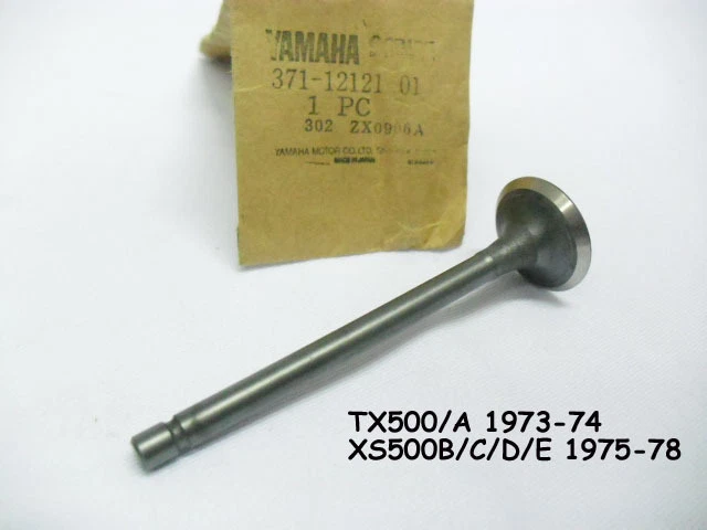Yamaha TX500 XS500 Exhaust Valve 1973-1978 NOS 371-12121-01 XS 500 EX VALVE Foto 1 de 1