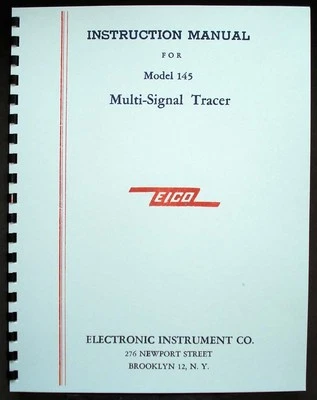 Manual de funcionamiento del trazador de señal EICO modelo 145 Foto 1 de 2
