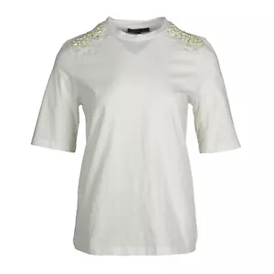 Maje Women's T-Shirt Size 1 / S Pearl Beads Rhinestones H18TRACY - Picture 1 of 8
