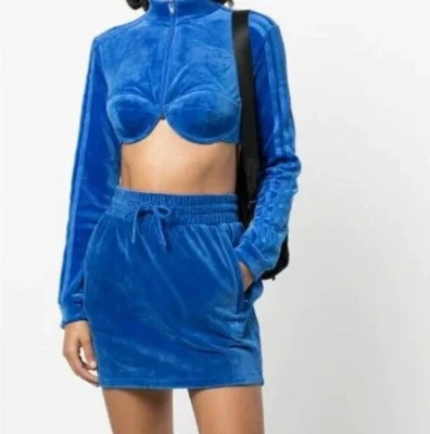 Camiseta Adidas Originals Jeremy Scott nova com etiquetas azul tamanho grande. Pequeno (H50965) MSRP $150 - Imagem 1 de 4