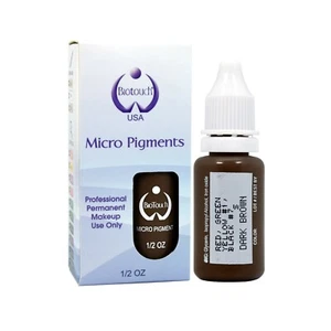 MICROBLADING BioTouch DARK BROWN pigment color permanent makeup cosmetic 15ml - Picture 1 of 7