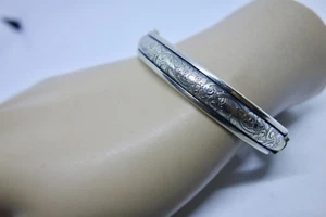 Vintage Danecraft Sterlingsilber Blatt Blume Armreif Armband 7" Handgelenk - Bild 1 von 10