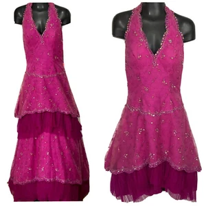Posh Precious Dress Junior 4 convertibili magenta perline supporto ballo sfilata - Foto 1 di 11