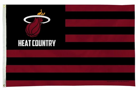 Miami Heat Flag Banner 3x5 Country Design Premium Outdoor House Basketball Cover