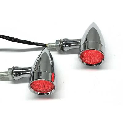 For Honda Shadow 1100 750 600 ACE Aero Phantom Chrome LED Turn Signals Lights US - Image 1 of 4