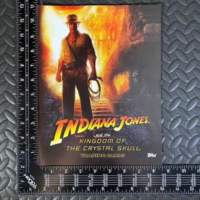 INDIANA JONES CRYSTAL SKULL CARDS DEALER BROCHURE SELL SHEET PROMO AD TOPPS 2008 - Image 1 of 3
