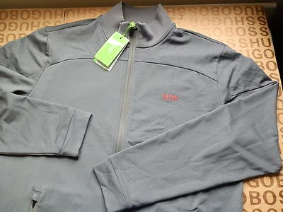 Nuevo Hugo Boss Para Hombres Gris Elastizado Golf Profesional Chándal Top Sudadera Jersey Grande Foto 1 de 4