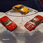 Burago 1 43 Ferrari Testarosa,  Porsche Carrera & Ferrari GTO  Race Car.